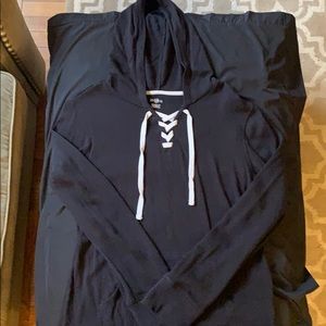 Black tunic hoodie